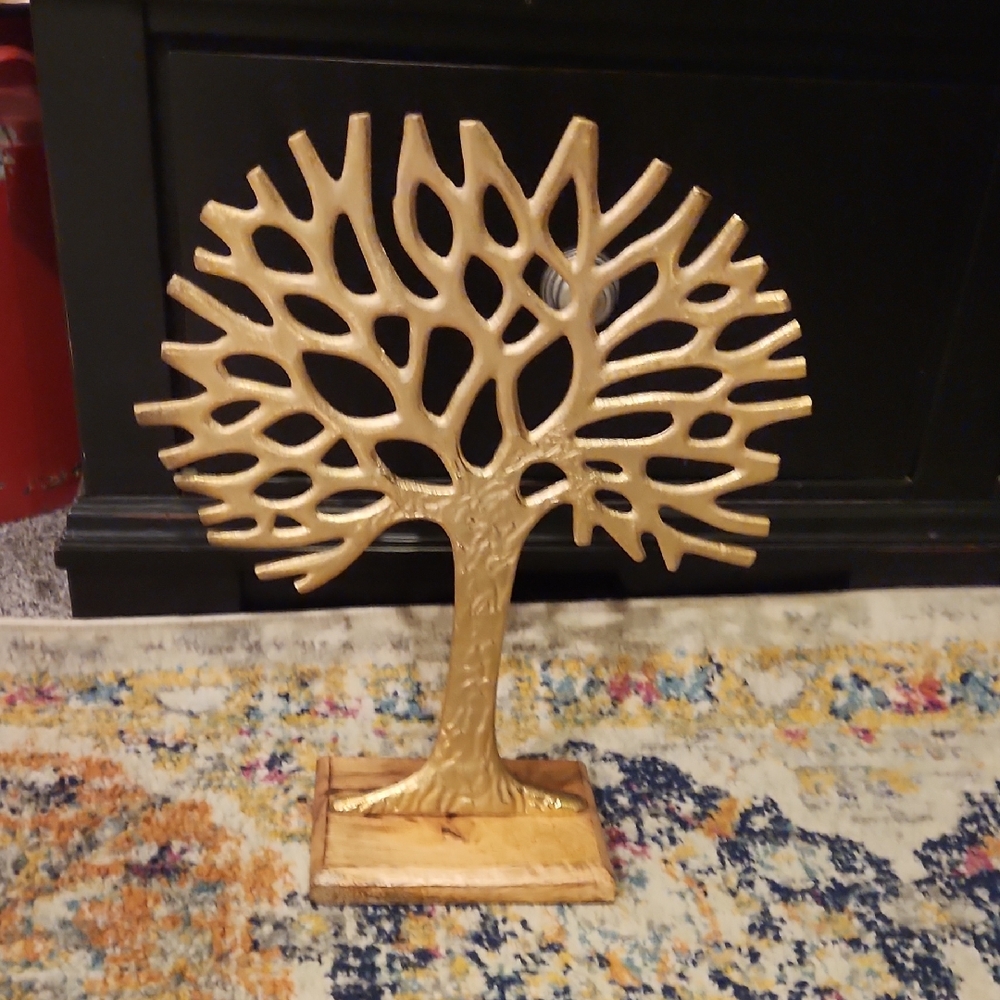 Gold Tree Sculpture